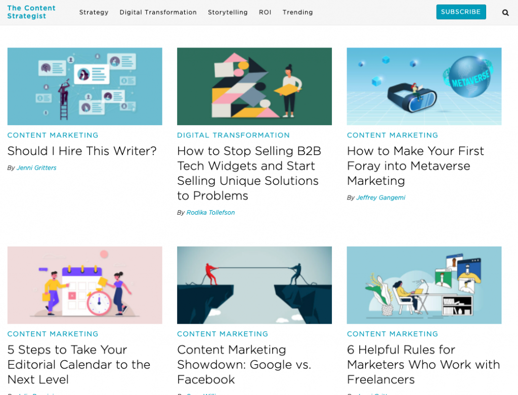 top content marketing blog strategist
