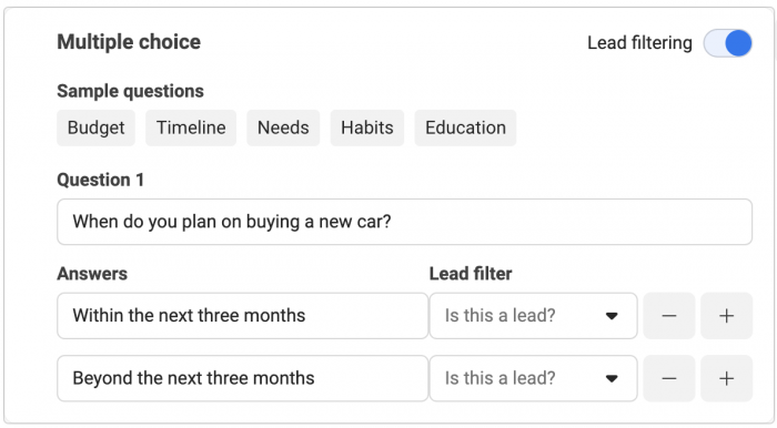 Meta Lead Ads Lead Filtering
