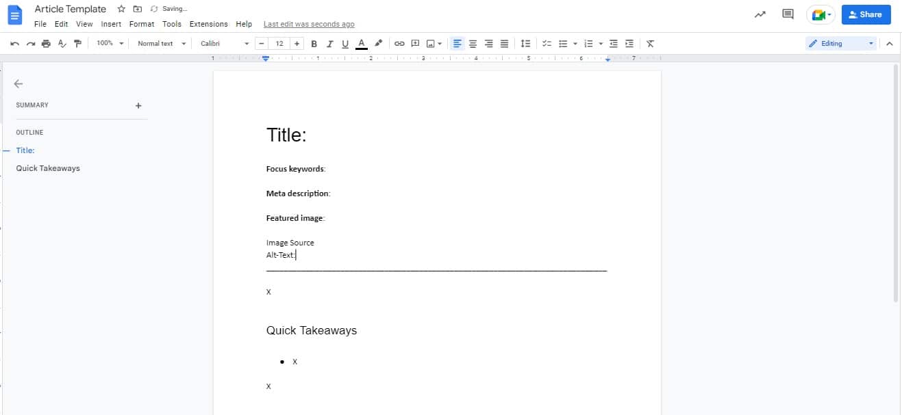 MIG's article draft template.