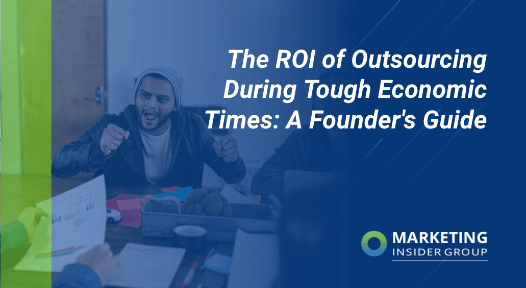 young founder excited shwoing the roi of outsourcing