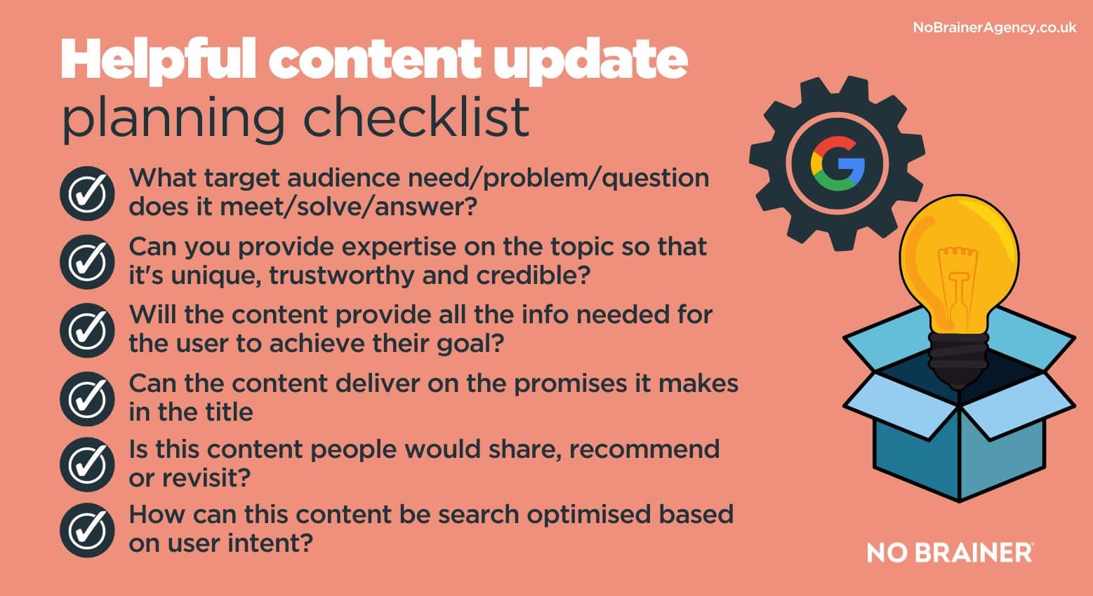 checklist for creating content according to Google’s helpful content update