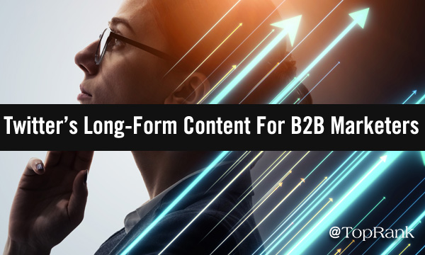 Twitter's long-form content for B2B marketers woman image