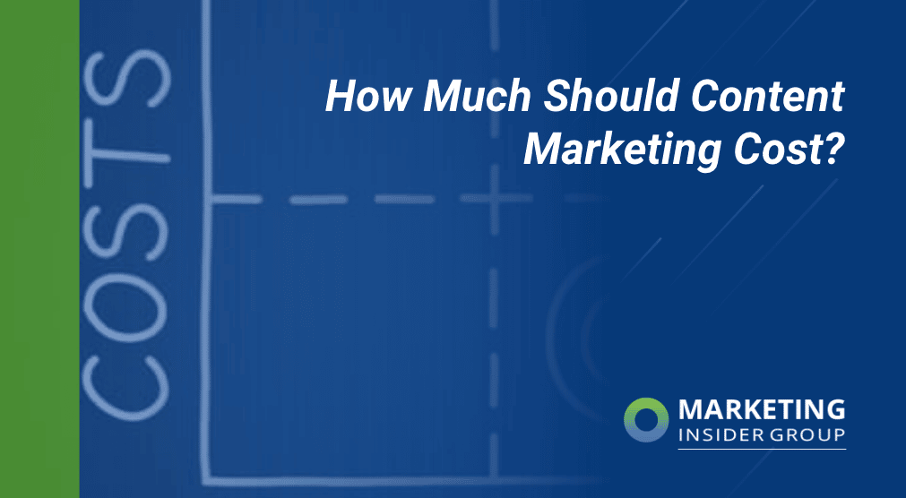 chart plotting costs for content marketing