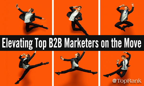 Elevating B2B marketers on the move leaping businessman image