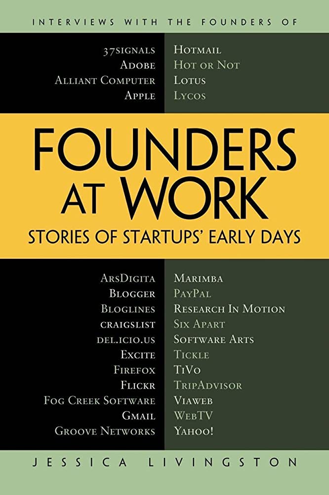 image of book cover for Jessica Livingston’s Founders At Work
