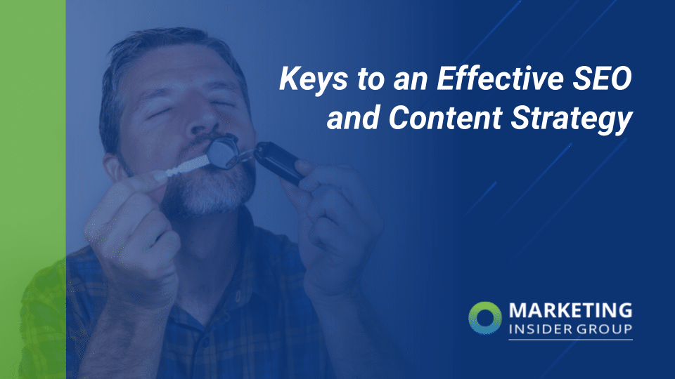a man kidding his keys that hold the answers ot an effective seo and content strategy