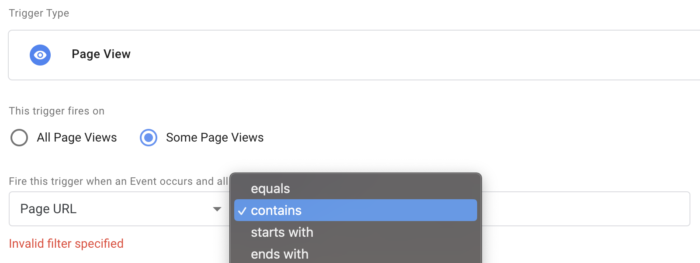 Google Tag Manager Page View Trigger