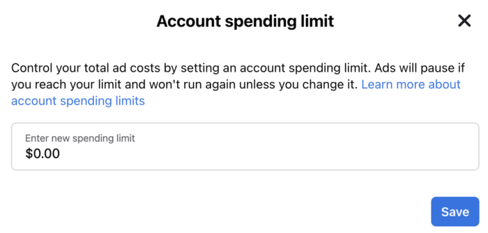 Account Spending Limit