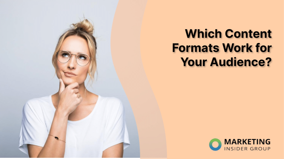 A woman wondering how to format her content marketing