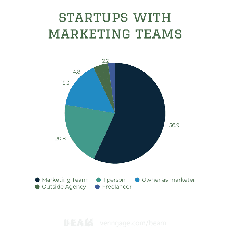 graph shows that only 4.8% of startups work with an outside startup marketing agency
